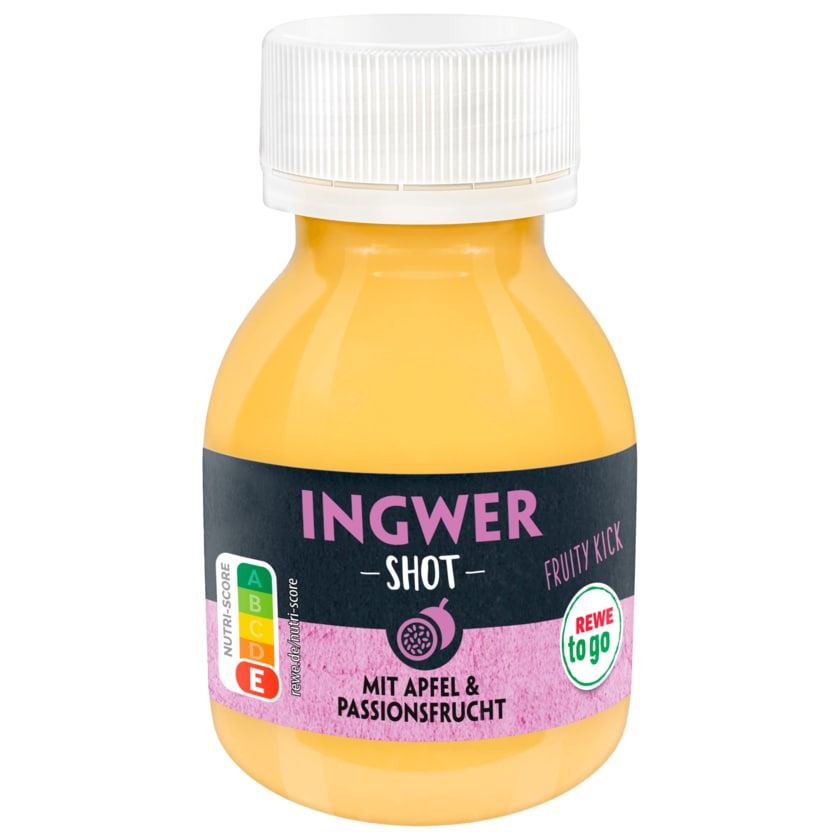 REWE to go Ingwer Shot mit Apfel & Passionsfrucht 60ml